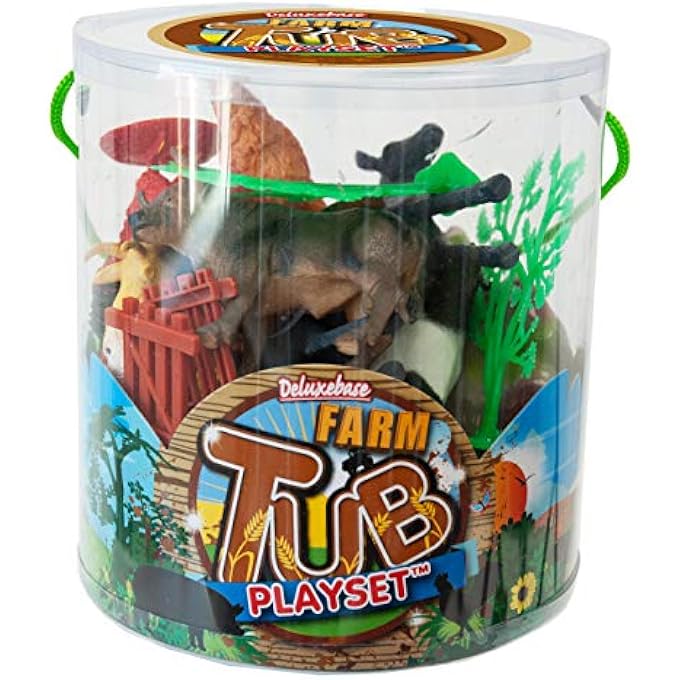 Deluxebase FARM BY DELUXEBASE. FARM PLAYSET FOR KIDS. FANTASY TOY SUCH AS PIG, DONKEY, GOAT, DOG, CHICKEN, COCKEREL, COW, BULL AND A GIANT STONE - Image 4